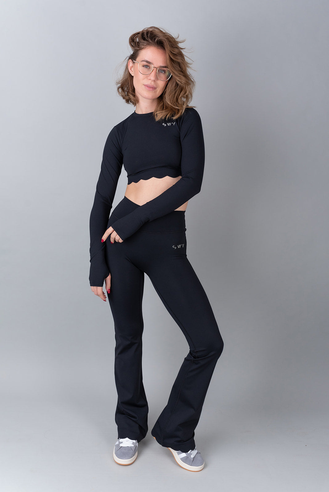 Pureline Scallop Flared Leggings