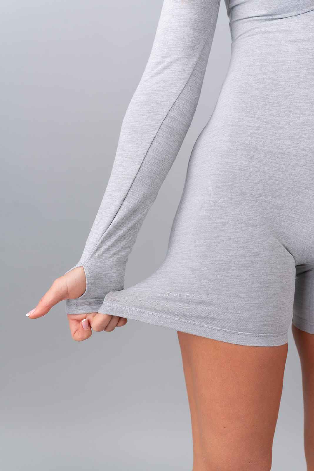 comfort grey bodysuit elastic